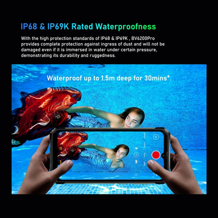 Blackview BV6200 Pro, IP68/IP69K/MIL-STD-810H, 6.56 inch Android 14 MediaTek Helio P35 Octa Core, Network: 4G, OTG, NFC Blackview BV6200 Pro, IP68/IP69K/MIL-STD-810H, 6.56 inch Android 14 MediaTek Helio P35 Octa Core, Network: 4G, OTG, NFC